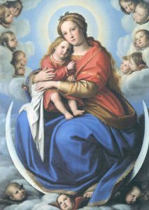 Infant Jesus and Mary
