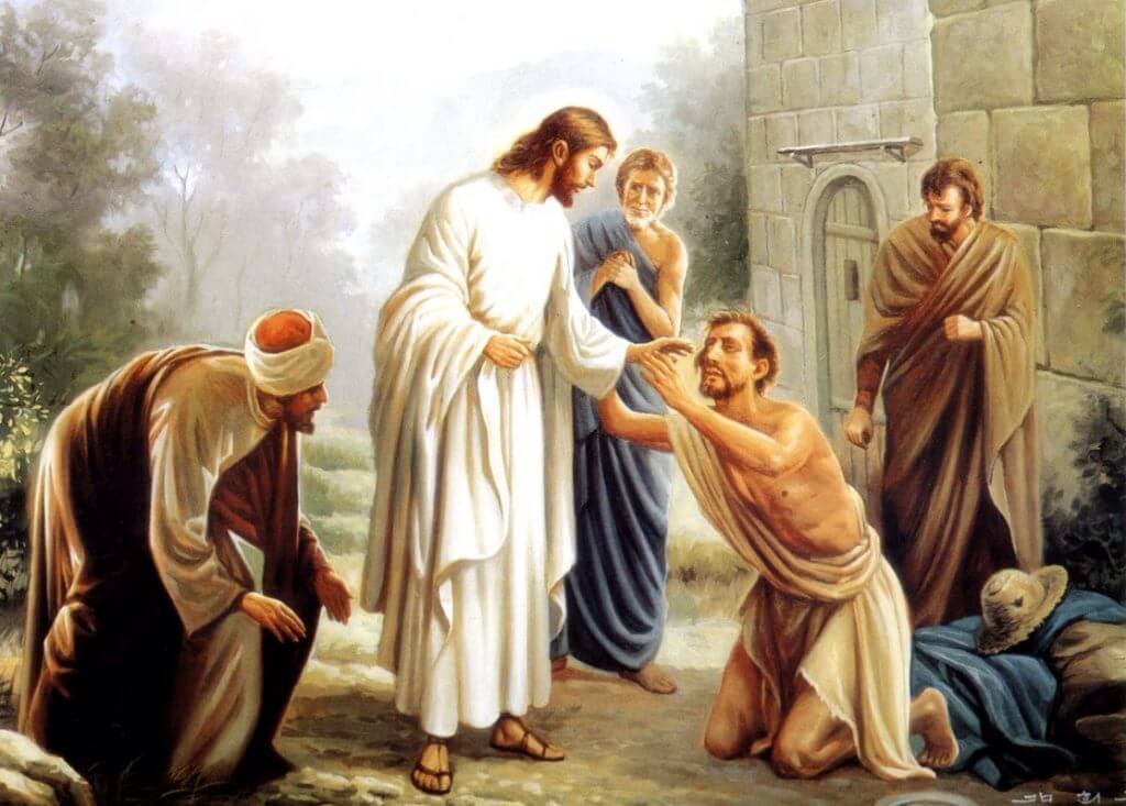 Pictures of Jesus healing